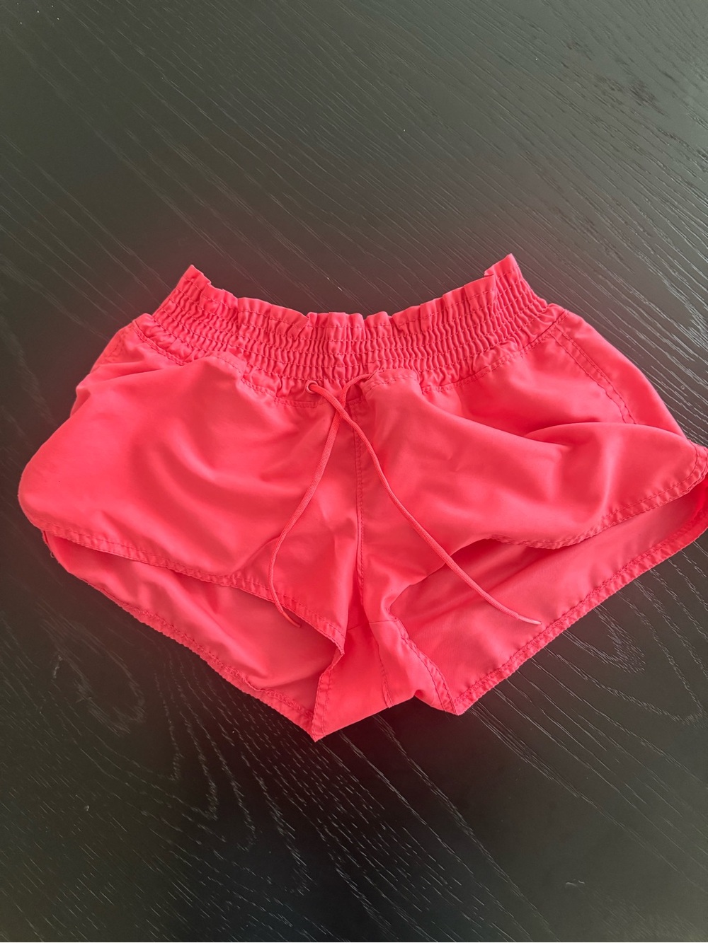 Old Navy Coral-Red Elastic Waist Athletic Shorts